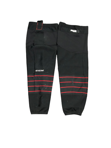 CCM Black/Red Large Pro Stock Game Socks