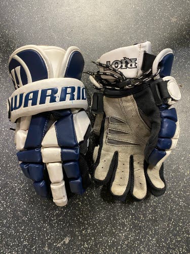Used Warrior Riot Lacrosse Gloves