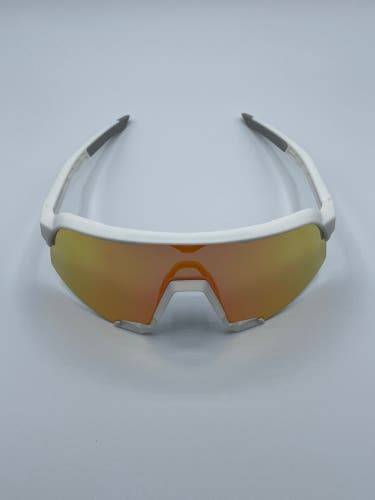 NEW 100% S3 Sunglasses - White Frame w/ Red Multilayer Lens