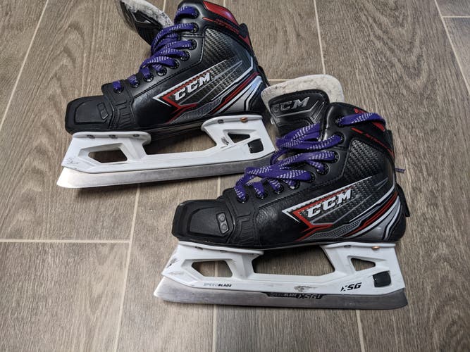 Junior Used CCM Jetspeed ft460 Hockey Goalie Skates Regular Width Size 3.5