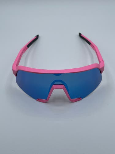 NEW 100% S3 Sunglasses - Pink Frame w/ Blue Multilayer Lens