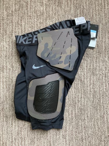 New Boys Youth Medium Nike Pro Combat Hyperstrong 3.0 Football Integrated Padded Girdle Black