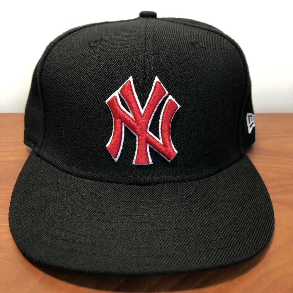 black and red yankees snapback