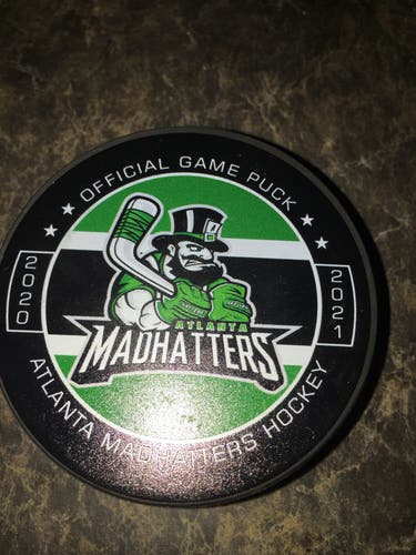 ATLANTA MADHATTERS OFFICIAL GAME PUCK