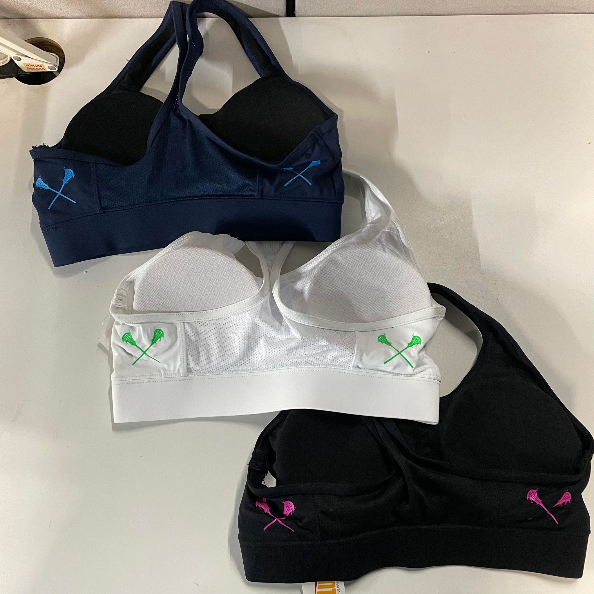 New Women's Compression Sports Bra Lacrosse Sticks *Multiple colors and  sizing*