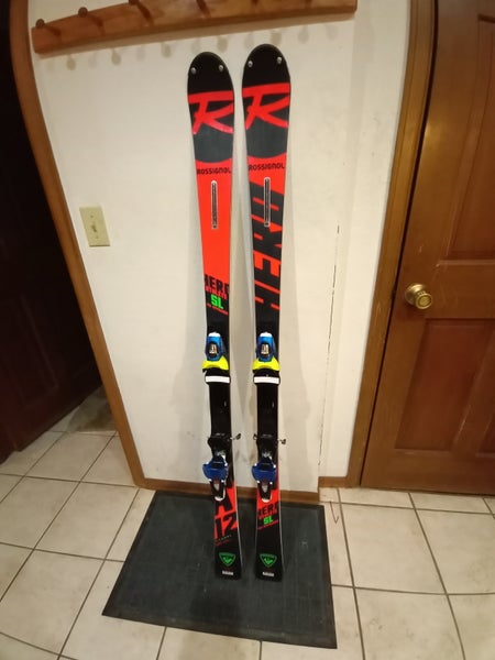 Used Rossignol Hero Athlete SL FIS Skis With Bindings Max Din 12
