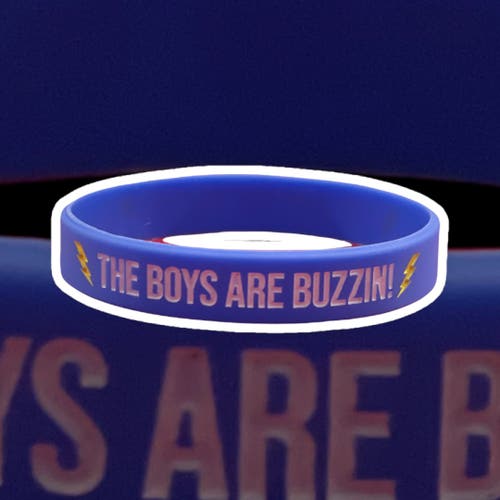 Hockey Bracelet THE BOYS ARE BUZZIN! Blue