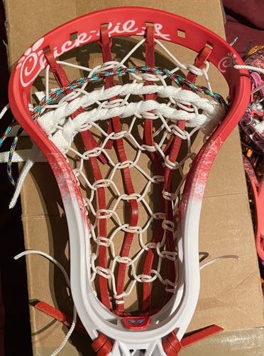 Custom Chik Fil A Lacrosse Head Traditional String $$ For Autism