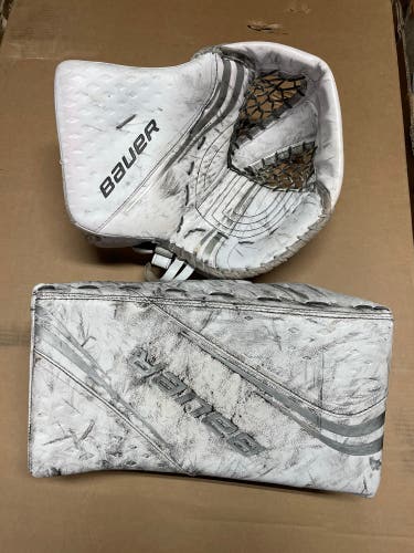 Bauer 2x goalie glove and blocker