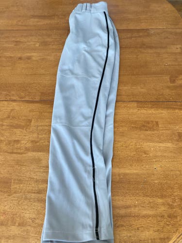 Gray Used Adult Small Champro Pants Black Piped Adjustable Velcro Inseam/hem