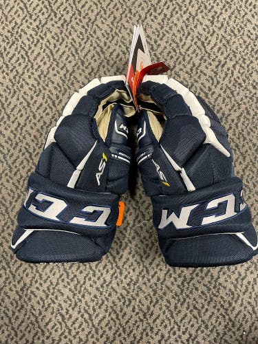 CCM AS1 Navy 15” hockey gloves