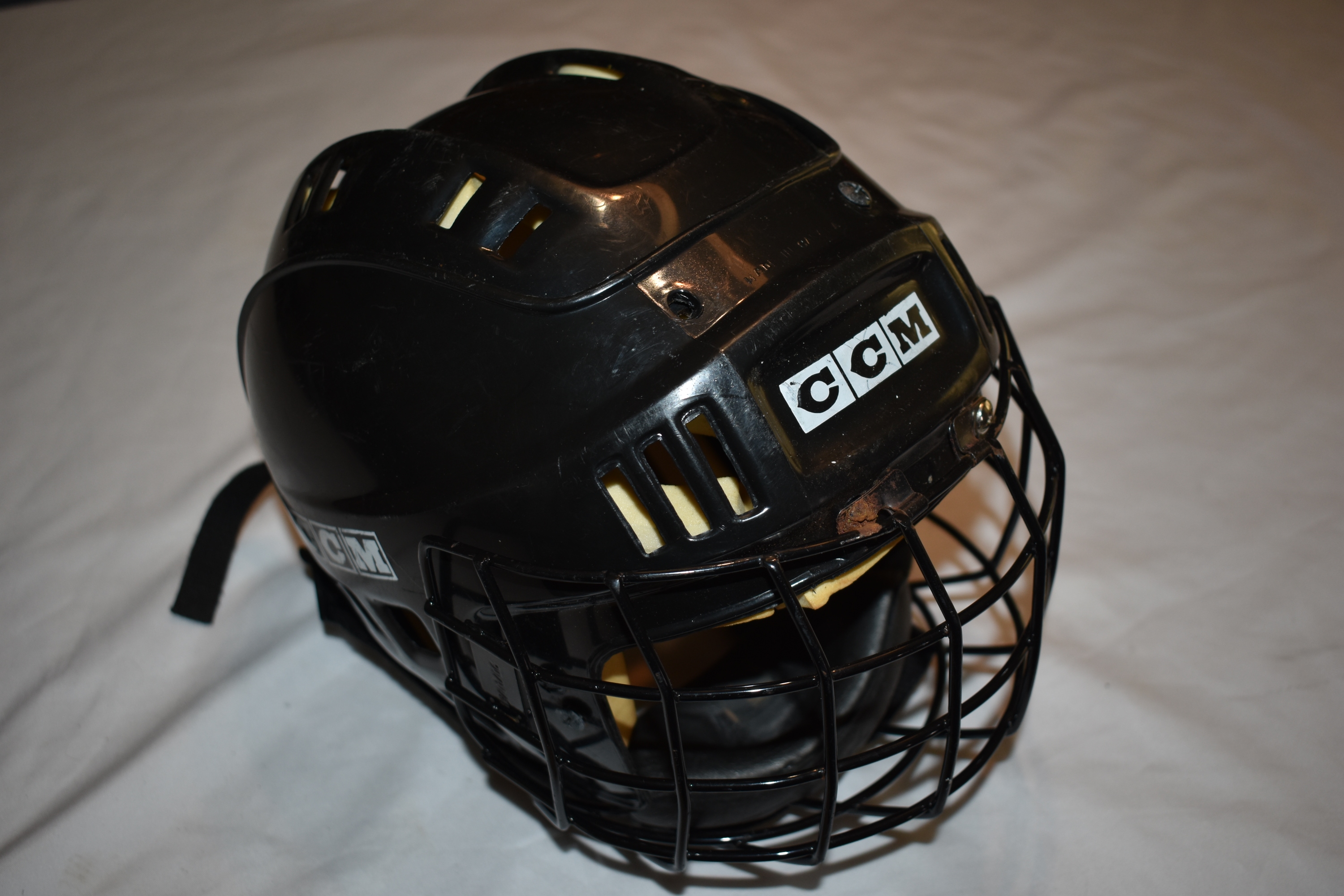 CCM HT1 Hockey Helmet w/FM10 Jr Cage, Black, Small