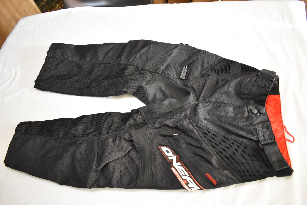 O'Neill Apocalypse Motocross Racing Pants, Black/Red, Size 22 (6) - New Condition!