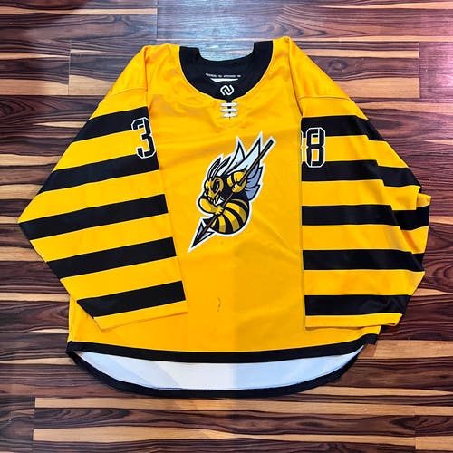 Murder Hornets Yellow and Black Goalie Cut Hockey Jersey