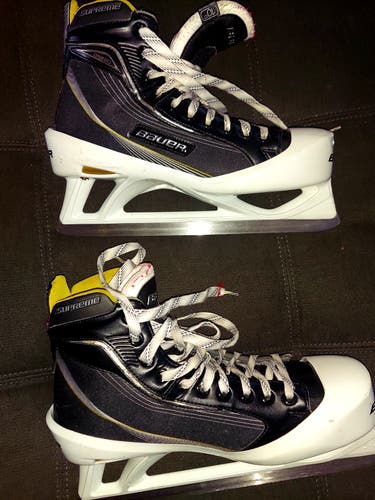 Senior Used Bauer Supreme One60 Hockey Goalie Skates Regular Width Size Fits as 11 (10 listed)