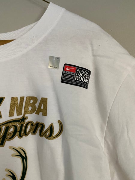 Milwaukee Bucks Nike NBA Champions Locker Room T-Shirt - White - Mens