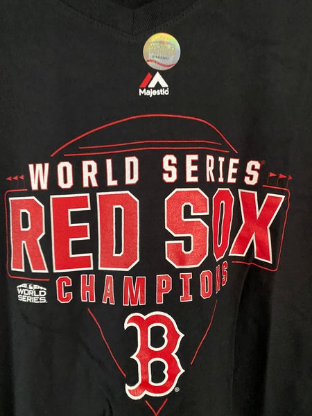 Majestic Boston Red Sox World Series Champs Womens Large T Shirt