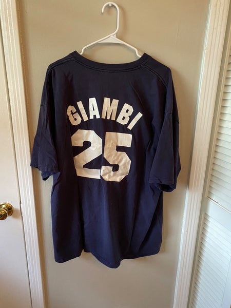 Majestic Authentic NY Yankees Jason Giambi Jersey