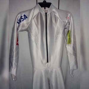 NEW Spyder World Cup Down Hill USA Ski Team Ski Race Speed Suit Men's Medium.