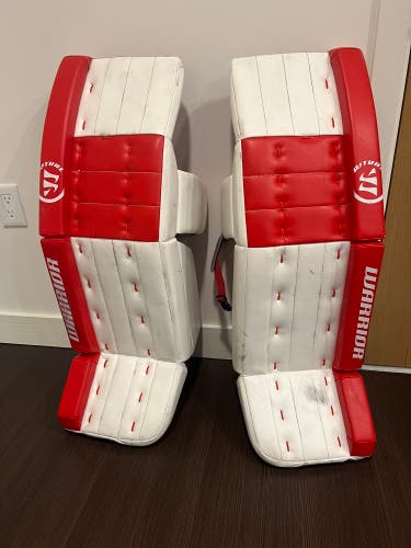Used 35" Warrior Ritual G3 Goalie Leg Pads