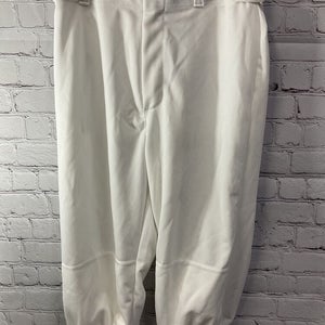 Alleson Athletic Adult Medium Baseball Pants White Polyester New Without Tags