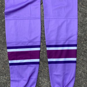 SP Edge Style Pro Stock Hockey Socks Purple Cancer 7753