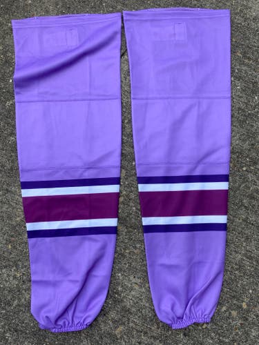 SP Edge Style Pro Stock Hockey Socks Purple Cancer 7753