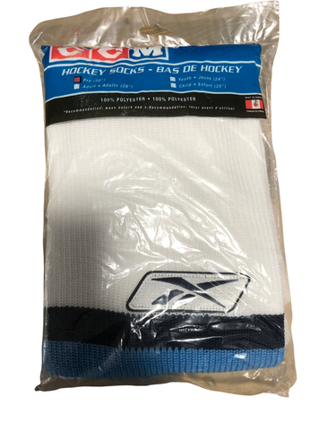 CCM/Reebok White/Navy/Powder Blue 30' Socks