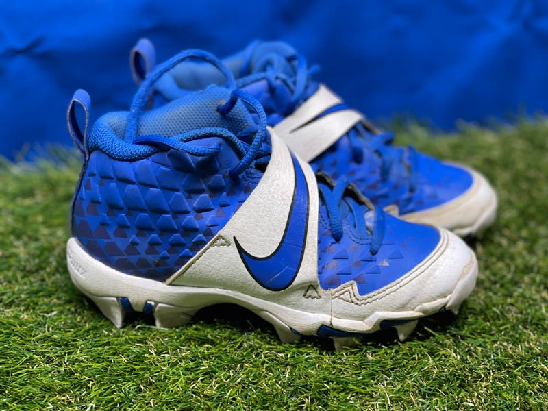 Blue/White Nike Trout cleats Size 1.5 (Y) | SidelineSwap | Buy and