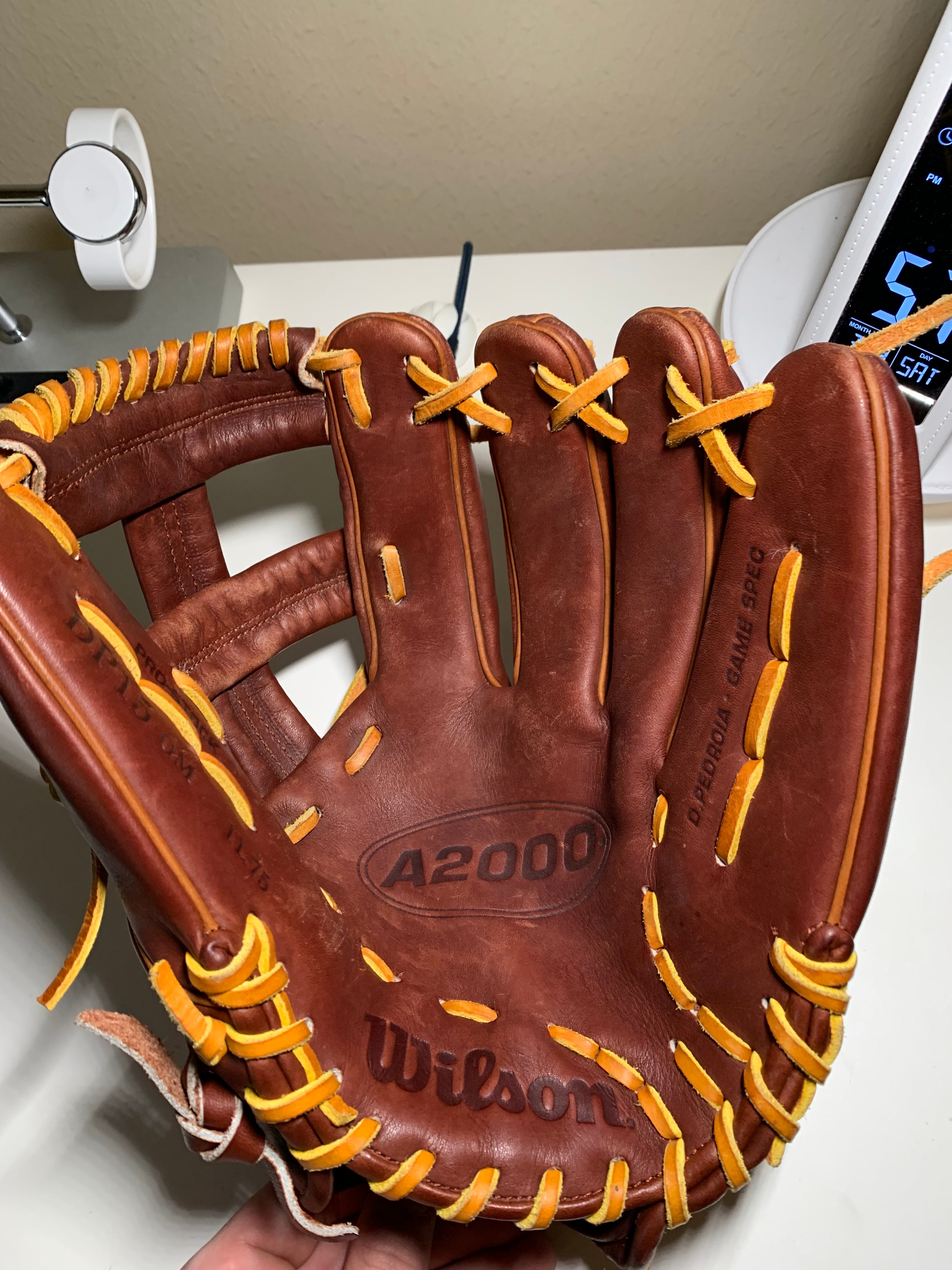 Wilson A2000 Dustin Pedroia Game Model Baseball Glove 11.50" WTA20RB15DP15GM RHT 