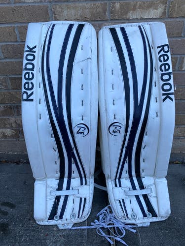 Reebok Premier Pro Stock Goalie Pads LAURIKAINEN Oilers 7758
