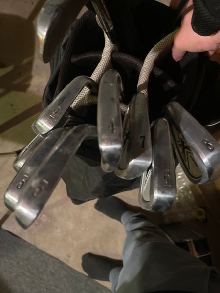 Men's Used Callaway Left Hand X Forged Iron Set Stiff Flex Steel Shaft 9 Pieces