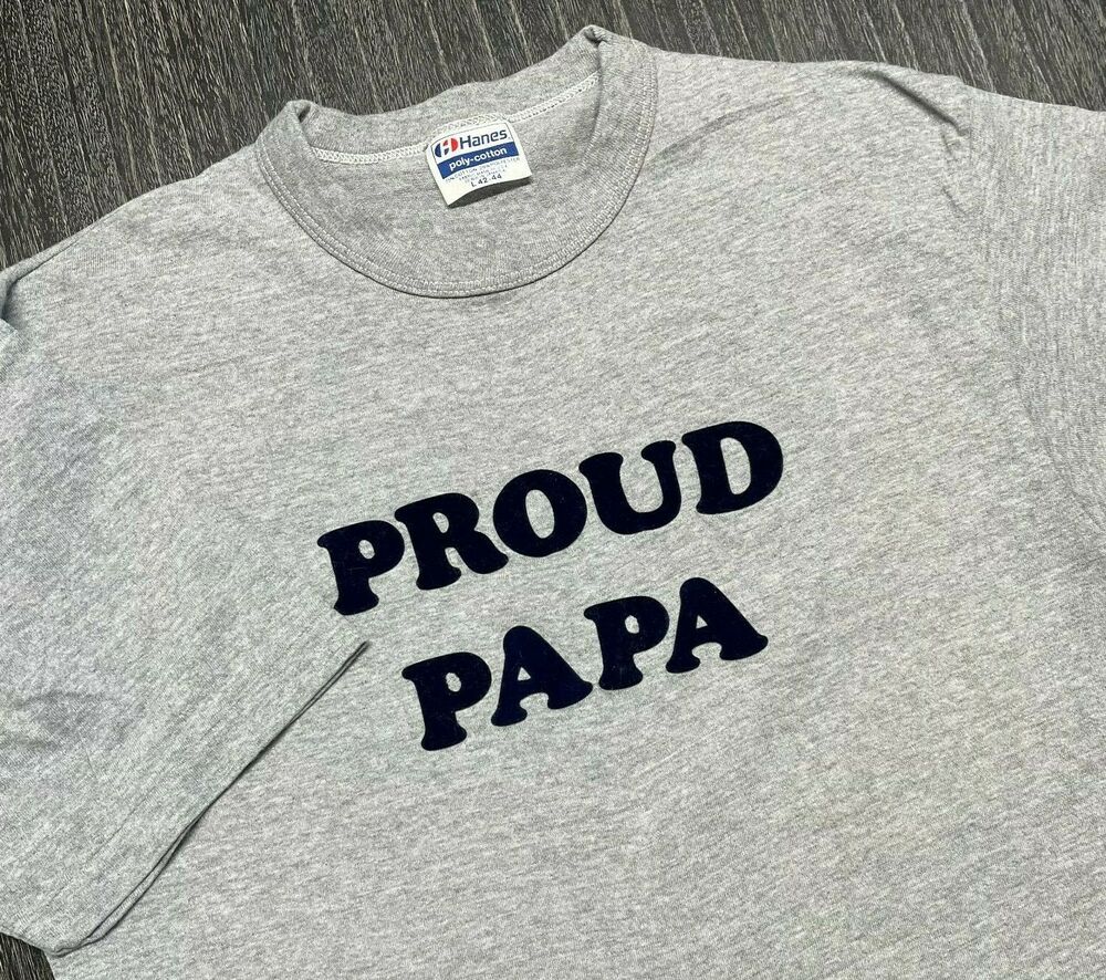 Proud Papa T Shirt Men Medium Adult 