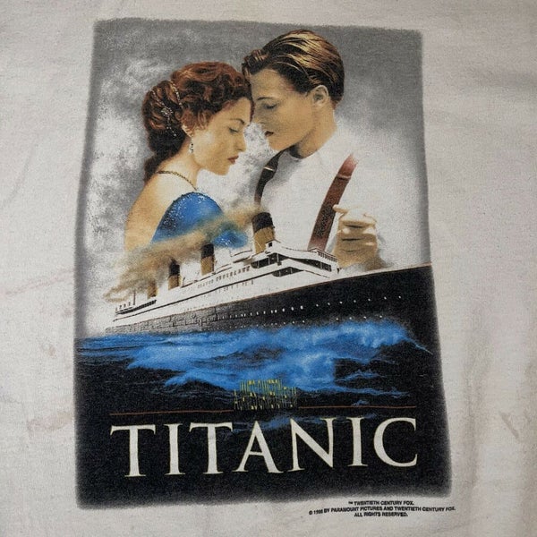 Vintage YOUTH Size L 1998 Official Titanic Movie Promo T-Shirt