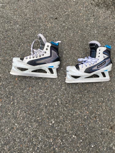 Used Bauer Regular Width Size 4 Reactor 7000 Hockey Goalie Skates