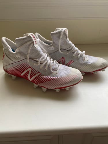 White Men's Molded Cleats High Top Freeze