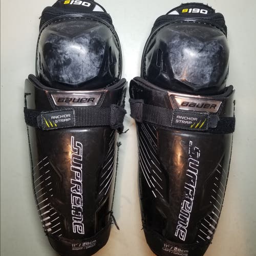 Used Bauer Supreme S190 Shin Pads 11"