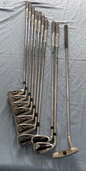 Men's Left Hand Stiff Flex 9 Pieces X Hot Pro Iron Set
