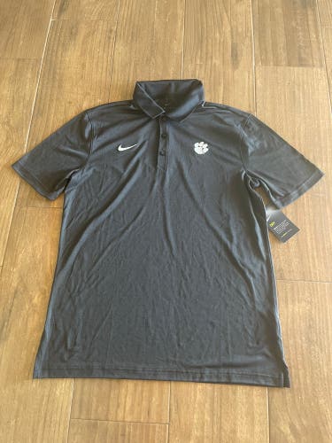 Nike Clemson Tigers Team Training Dri-Fit S/S Polo shirt mens M