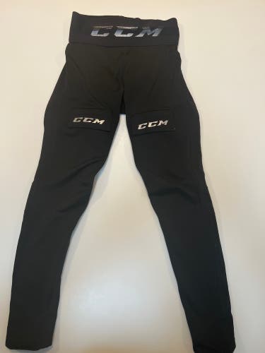Black Used Small CCM Compression Goalie Pants
