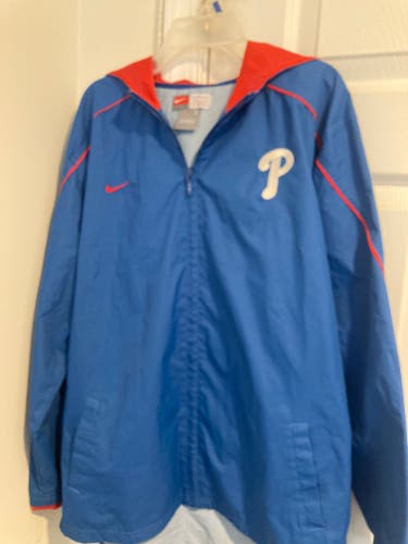 Blue Nike Phillies Jacket size L Mens