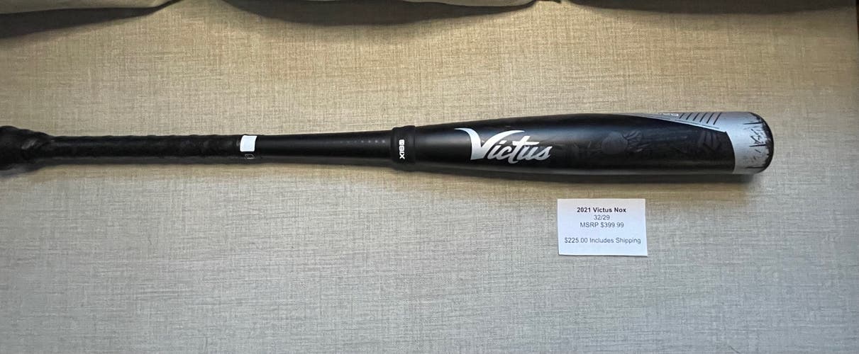 Used BBCOR Certified 2021 Victus Hybrid Nox Bat (-3) 29 oz 32"