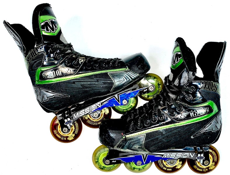 Mission AXIOM T6 Inline Roller Hockey Skates Size 7.5 EE (9 Men US Shoe Wide