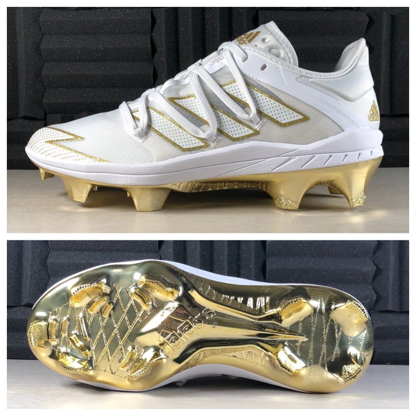 Adidas Adizero Afterburner 7 Gold Baseball Cleats TPU EG7611 Men's size 8