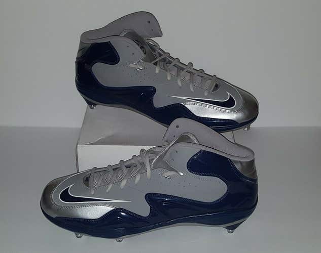 Nike Zoom Merciless 548529-009 Dallas Gray Navy Blue Football Cleats Men Size 15