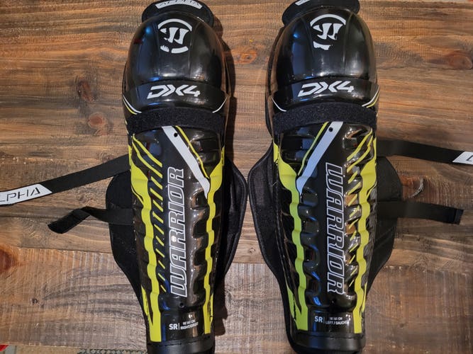 Used Warrior Alpha Dx4 Shin Pads - 16"