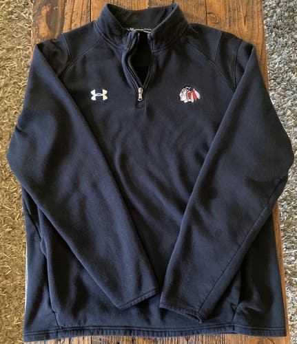 Used Large Under Armour Portland Winterhawks Team 1/4 Zip Pullover