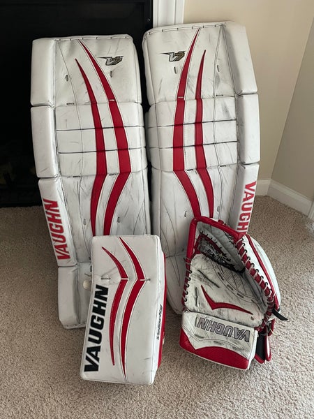 Used 34" Vaughn Velocity V7 Goalie Full Set w/ V6 Blocker/V4 Pstock Glove