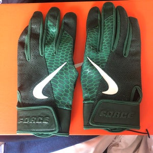 NIKE Force Elite Batting Gloves Green (Medium)