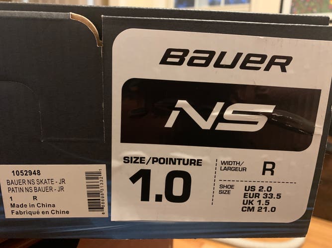 Youth Bauer Size 1 Ns Hockey Skates